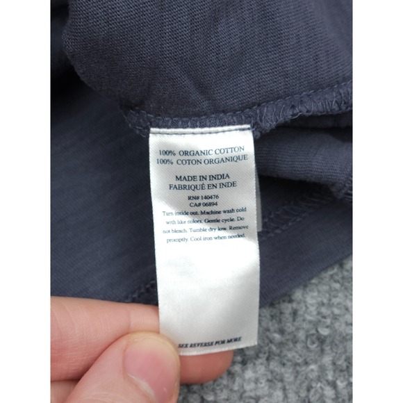 Faherty Shirt Mens Large Gray Sunwashed Organic Cotton Pocket Tee Casual - Picture 7 of 10